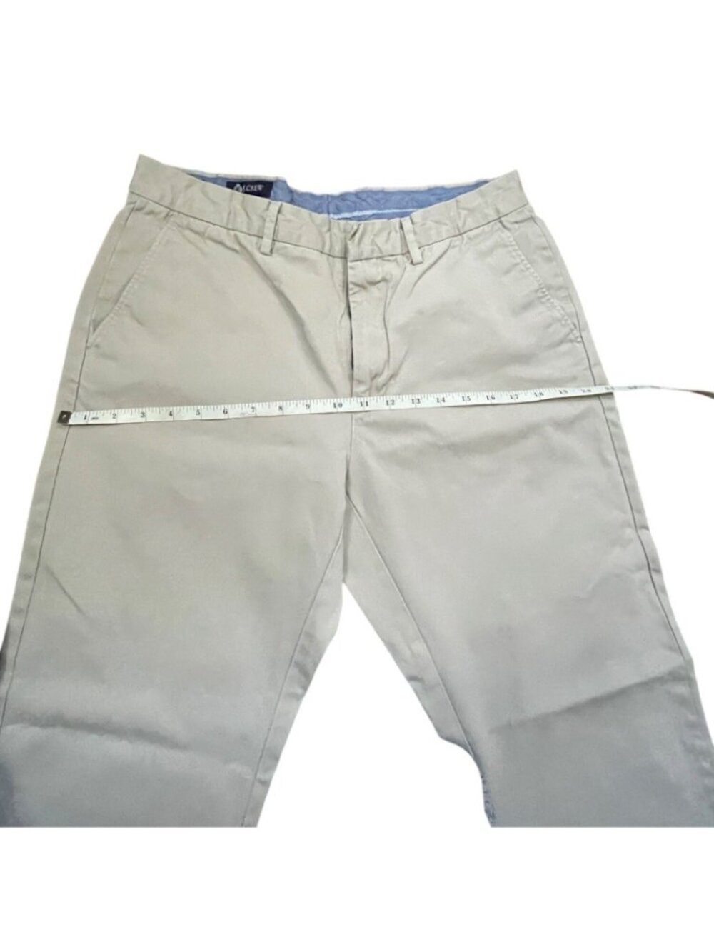 J. Crew Mens 34x30 Flat Front Khaki Cotton Casual Chino Pants Beige - Picture 9 of 13